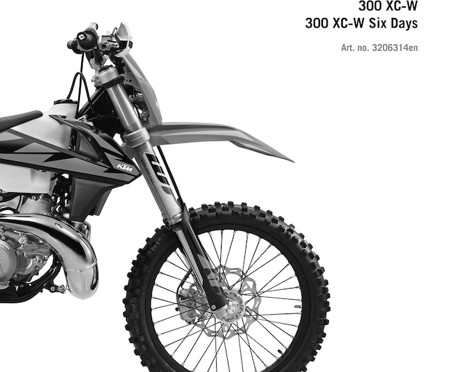 KTM 2018 - 250 300 Exc Six Days Xc-w - Service Workshop Repair Manual