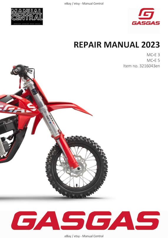 GasGas 2023 - MC-E 3 5 - Service Workshop Repair Manual