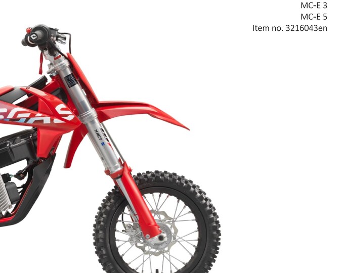 GasGas 2023 - MC-E 3 5 - Service Workshop Repair Manual