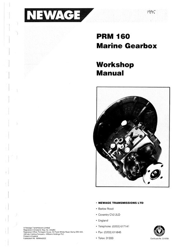 PRM - Marine Gearbox - PRM 160 PRM160 - Workshop Service Repair Manual