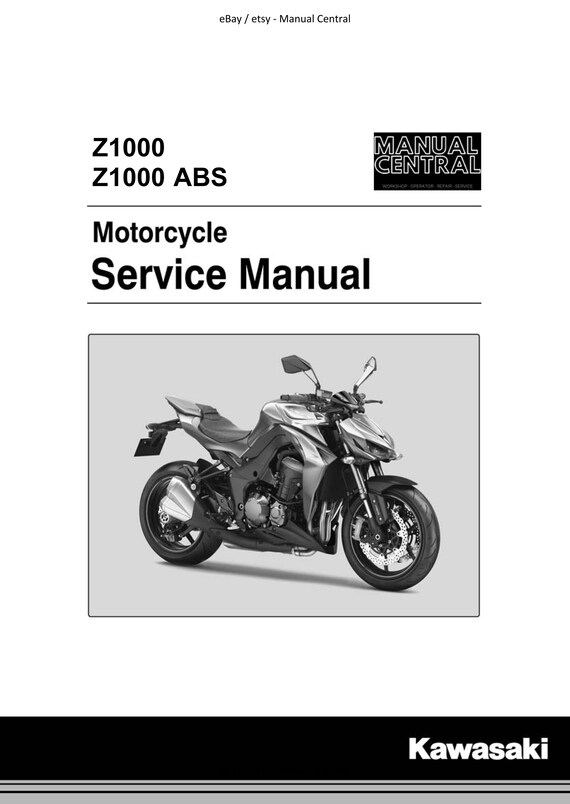 Kawasaki Z1000 ABS 2014 2015 - Workshop Service Repair Manual