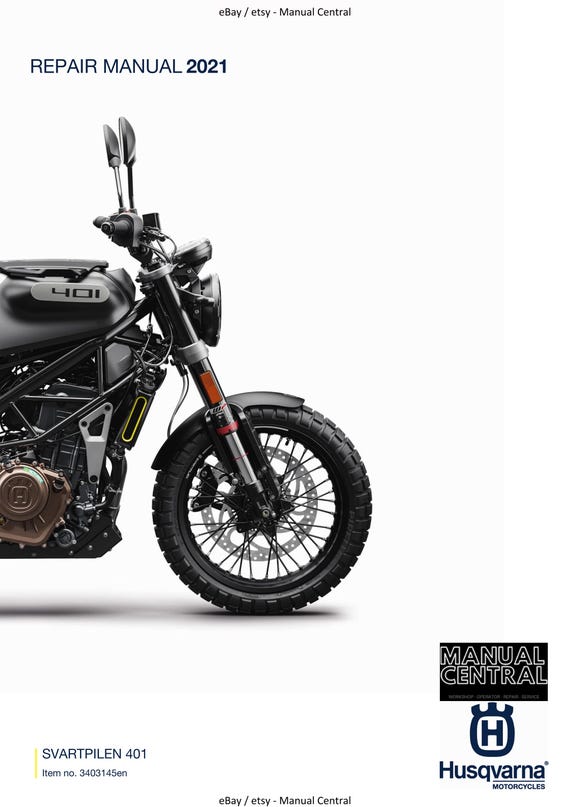 Husqvarna 2021 - Svartpilen 401 - Workshop Service Repair Manual