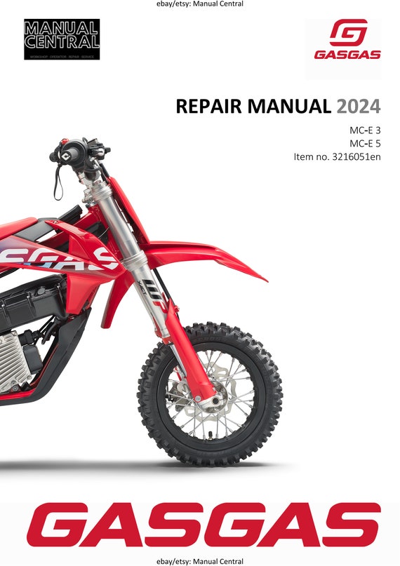 GasGas 2024 - MC-E 3 / MC-E 5 - Service Workshop Repair Manual