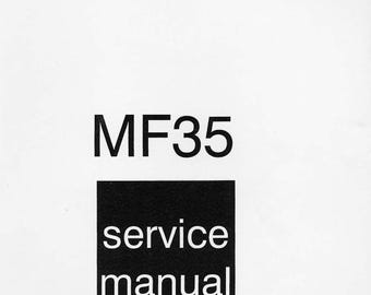 Massey Ferguson - MF35 MF 35 - Verkstadsservice och reparationsmanual