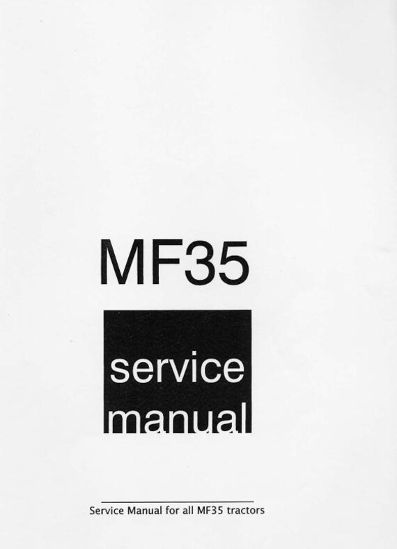 Massey Ferguson - MF35 MF 35 - Workshop Service Repair Manual