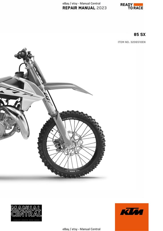 KTM 2023 - 85 Sx - Service Workshop Repair Manual