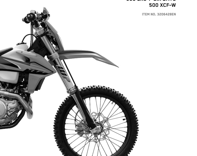 KTM 2021 - 450 500 Exc-f Six Days Xcf-w - Service Workshop Repair Manual
