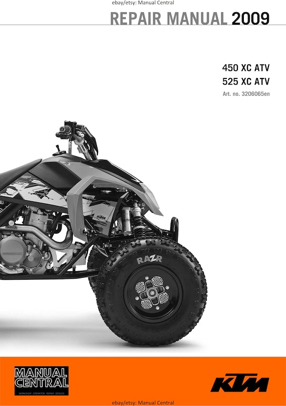 KTM ATV 2009 - 450 525 Xc Atv - Service Workshop Repair Manual