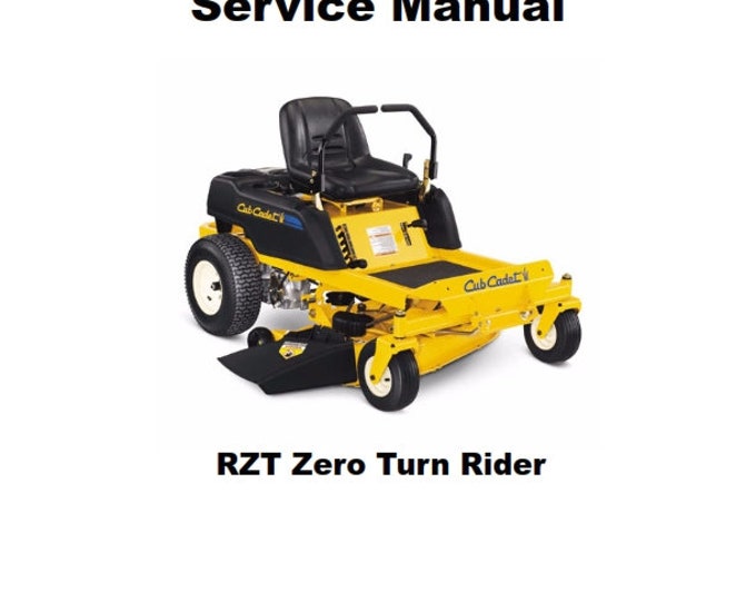 Cub Cadet - Service Manual - RZT Zero Turn Rider - RZT 22