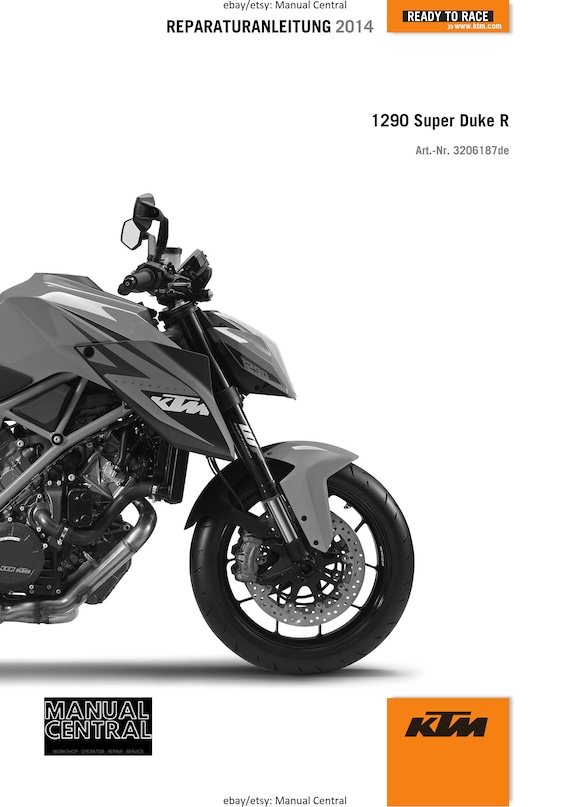 German Language - KTM 2014 - 1290 Super Duke R - Reparaturanleitung - Service Workshop Repair Manual