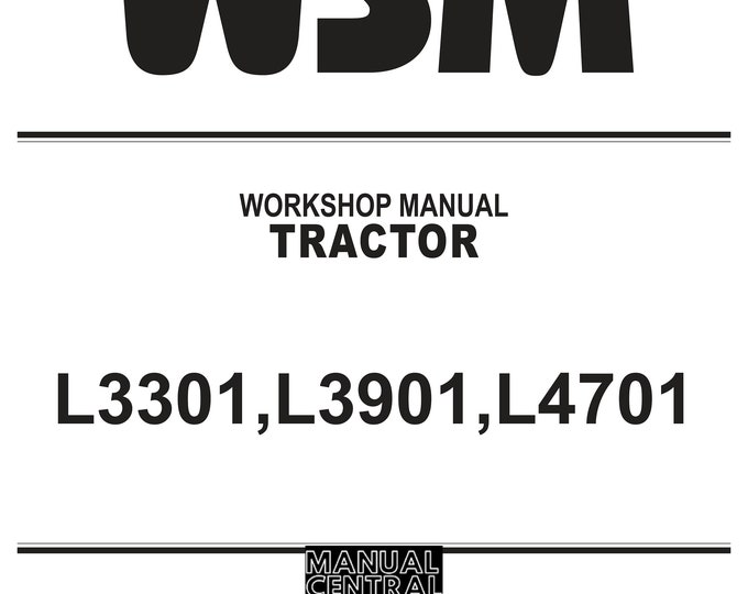 Kubota Tractor - L3301 L3901 L4701 - Workshop Service Repair Manual - 2019 Edition