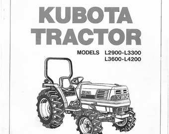 Kubota Traktor - L2900 L3300 L3600 L4200 - Bruksanvisning