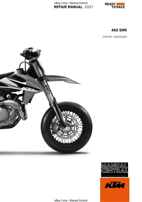 KTM 2021 - 450 Smr - Service Workshop Repair Manual