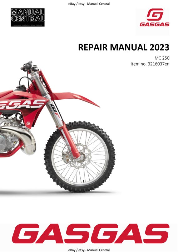 GasGas 2023 - MC 250 - Service Workshop Repair Manual