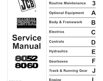 JCB 8052 8060 - Service Workshop Repair Manual