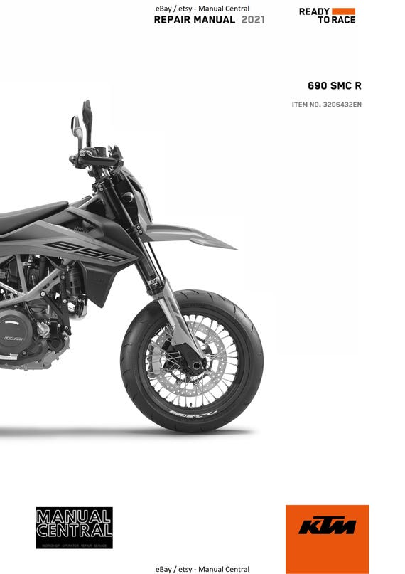 KTM 2021 - 690 SMC R US Edition - Service Workshop Repair Manual