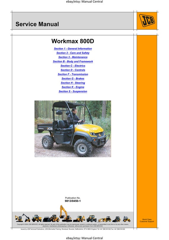 JCB Workmax 800D - Service Workshop Repair Manual