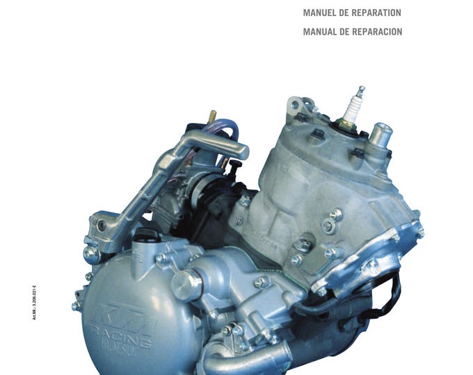 KTM 1999 to 2005 - 125 200 SX Exc Egs Supermoto - Engine Service Workshop Repair Manual
