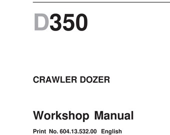 New Holland - D350 Crawler Dozer - Workshop Service Repair Manual