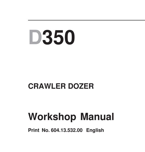 New Holland - D350 Crawler Dozer - Workshop Service Repair Manual