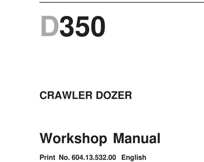 New Holland - D350 Crawler Dozer - Workshop Service Repair Manual