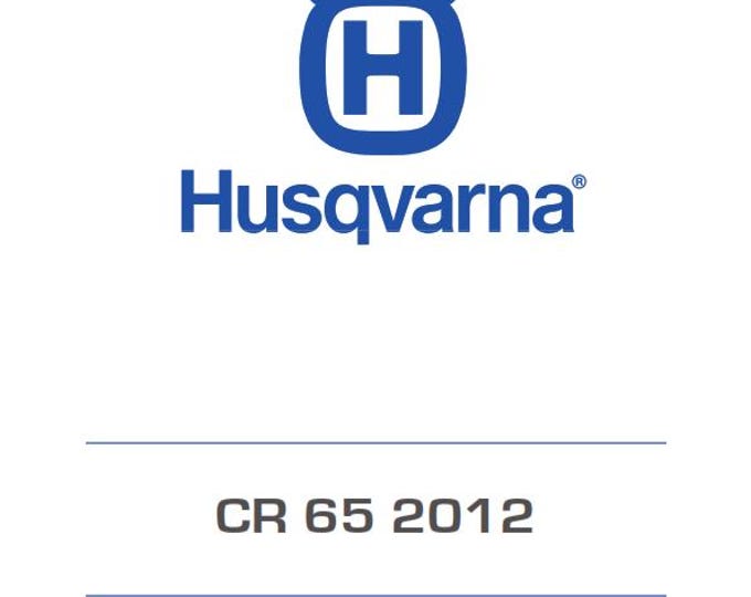 Husqvarna 2012 - CR 65 - Service Workshop Repair Manual