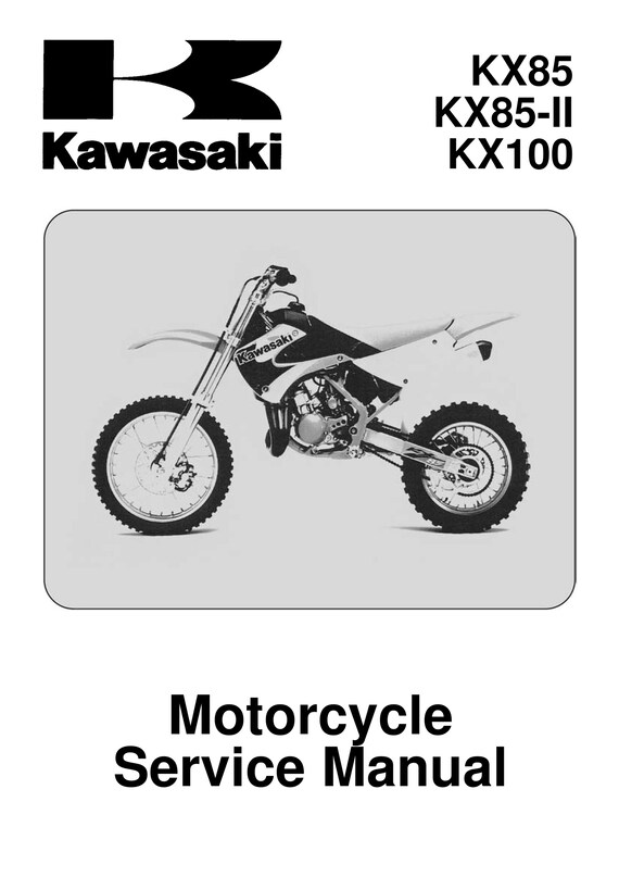 Kawasaki KX85 KX100 - 2001 2002 2003 2004 2005 2006 2007 2008 2009 2010 Workshop Service Repair Manual