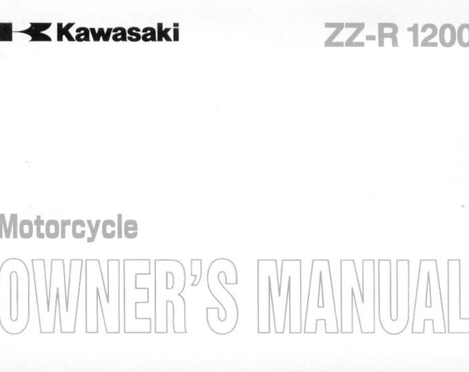 Kawasaki ZZ-R 1200 - Owners Manual