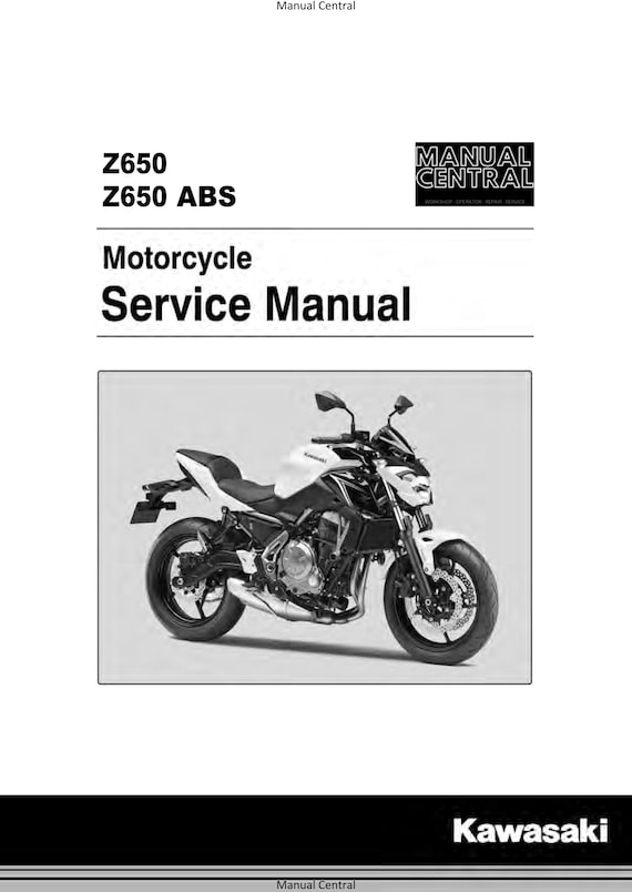 Kawasaki 2017 Z650 ABS Workshop Service Repair Manual