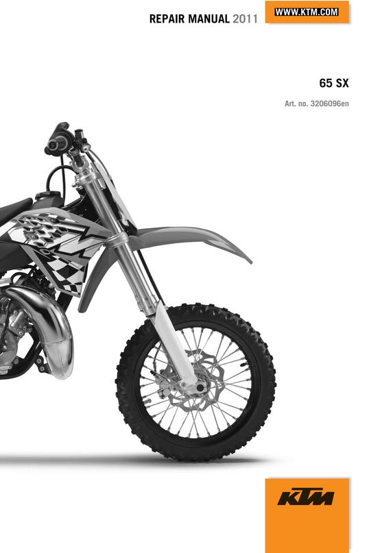 KTM 2011 - 65 SX - Service Workshop Repair Manual