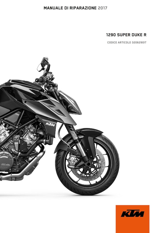 Italian Language - 2017 KTM - 1290 Super Duke R - Manuale Di Riparazione