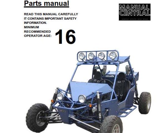 Joyner Off Road Vehicle - JNSZ1100SVB Owners Parts Service Workshop Repair Manual