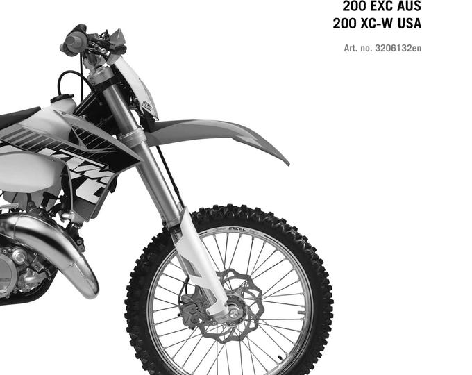 KTM 2012 - 125 200 Exc Six days Xc-w - Service Workshop Repair Manual