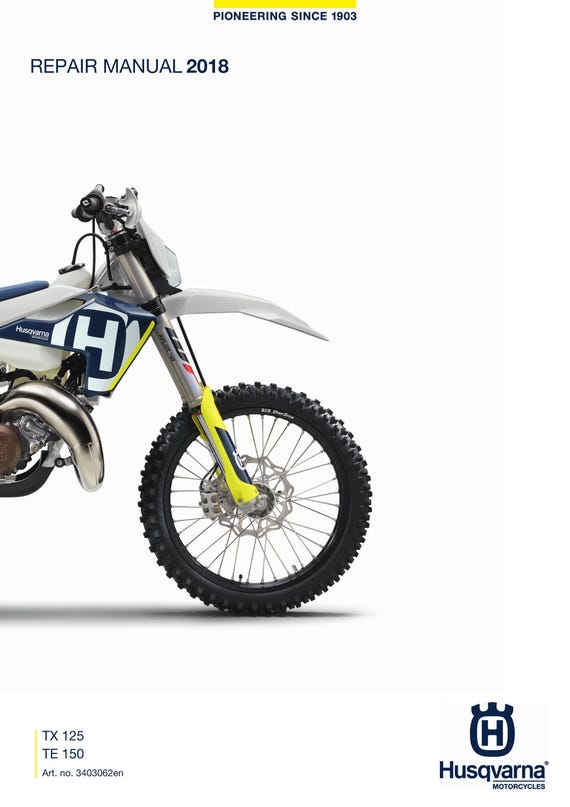 Husqvarna 2018 - TX 125 TE 150 - Workshop Service Repair Manual