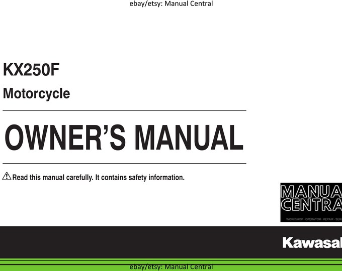 Kawasaki 2018 - KX250F - Owners Manual
