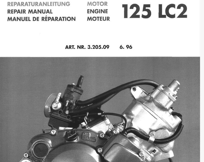 KTM 125 LC2 - Engine Workshop Service Repair Manual - 06/1996 Edtion - English Language Only