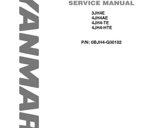 Yanmar Marine Engine -  JH4 Series - 3jh4e 4jh4ae 4jh4-te 4jh4-hte - Service Repair Workshop Manual