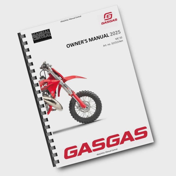 Printed - 2025 Gasgas MC 50 - Owners Manual