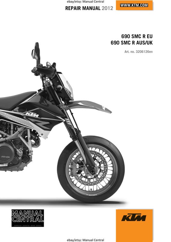 KTM 2012 - 690 Smc R - Service Workshop Repair Manual