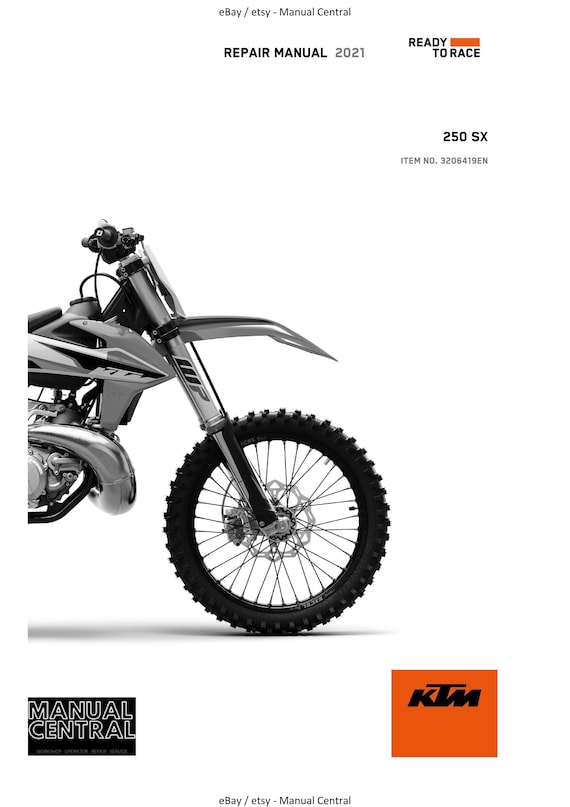 KTM 2021 - 250 SX - Service Workshop Repair Manual