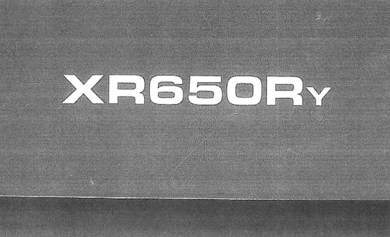 Honda XR650R - 2000 EDITION - Workshop Service Repair Manual