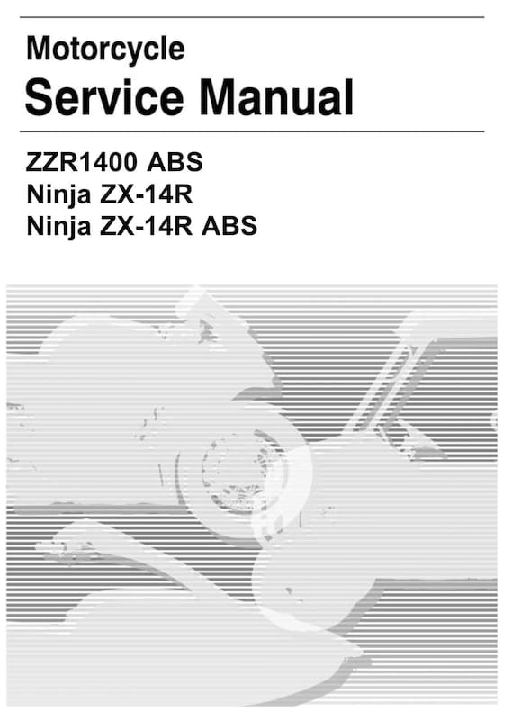 Kawasaki ZZR1400 ZZR 1400 ABS Ninja ZX-14 - 2016 2017 2018 2019 Workshop Service Repair Manual - ZX1400HK ZX1400JK ZX1400HJ ZX1400JJ