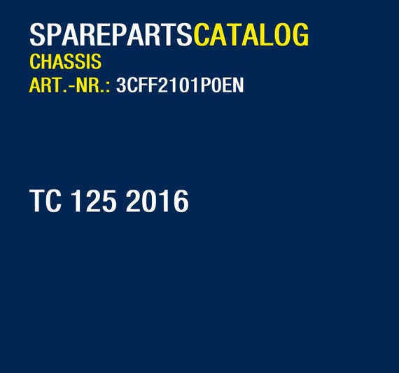 Husqvarna 2016 TC 125- Parts Manual Catalog