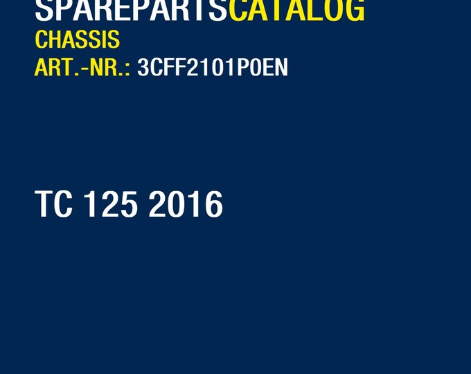 Husqvarna 2016 TC 125- Parts Manual Catalog