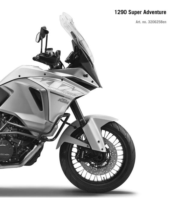 pdf - German / French / Italian / Spanish / English / Mandarin Language - 2016 KTM 1290 Super Adventure - Workshop Service Repair