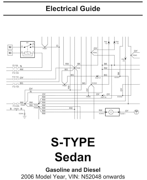 Jaguar S-Type -2006 Model Year - Electrical Guide - Circuit Wiring Diagrams