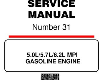 Mercury Mercruiser Service Manual 31- 5.0L 5.7L 6.2L Mpi Gasoline Engine