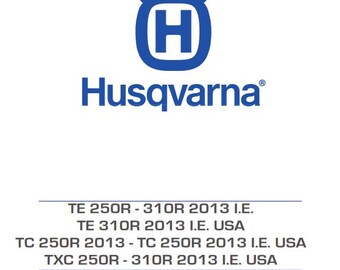 Manual de taller y reparación de Husqvarna 2013 - TE TC TXC 250R 310R