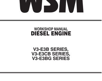 Kubota Diesel Motor - Serie V3-E3B V3-E3CB V3-E3BG - Werkstatt-Service-Reparatur-Handbuch