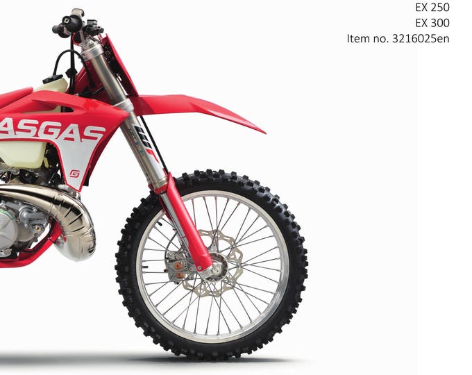 GasGas 2022 - EX 250 300- Service Workshop Repair Manual